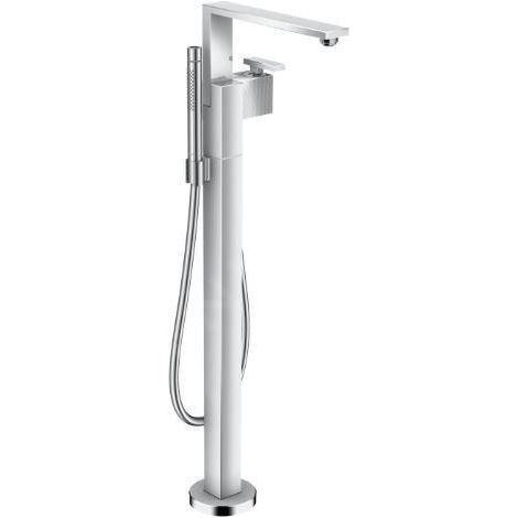 Mélangeur de baignoire HG Axor Edge ensemble prêt pour montage au sol, finition diamant, chromé (1/5)