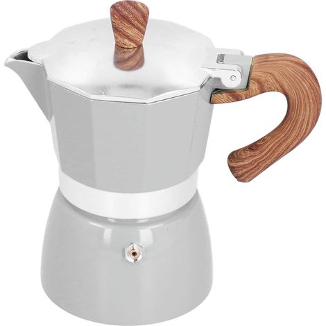 Cafetière Moka Octogonale en Aluminium 150ML - Pour Maison, Bureau et Voyage - 1 Pièce (1/5)