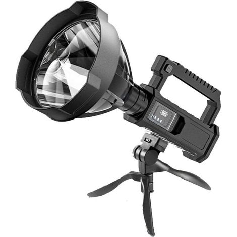 Lampe Torche de Poche Extérieur - Rechargeable USB Étanche - Projecteur Puissant