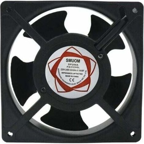 Ventilateur axial pour cassette de cheminée, insérable, haute température, de pales métalliques, silencieux et universel. 120 x 120 x 38 mm (1/4)