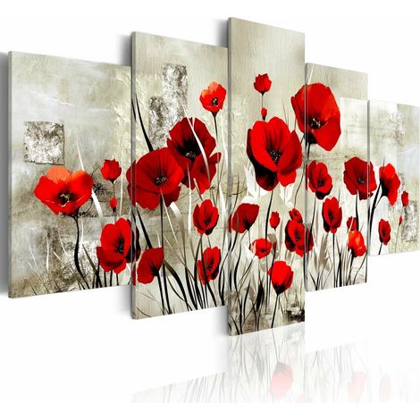 Tableau champ bordeaux - 200 x 100 cm (1/4)