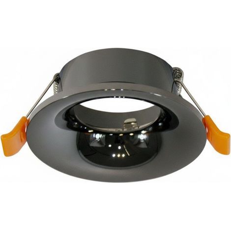 Aro Downlight Empotrable Redondo - GU10 / MR16 - Corte Ø65mm - Negro perla (1/3)