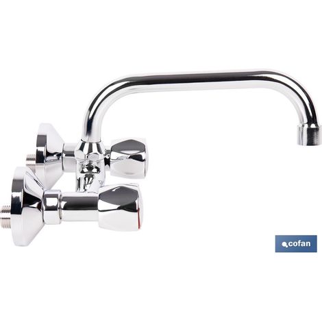 Robinet mélangeur mural cuisine 15 cm 17,2 l/min (1/4)