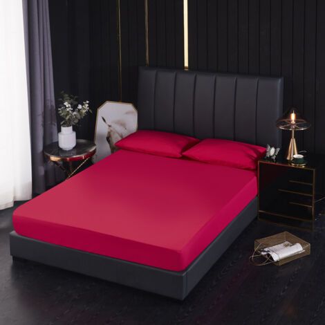 Housse de matelas imperméable double couche en TPU poncé de couleur unie, douce pour la peau, housse de protection pour matelas à urine, housse anti-poussière (1/2)