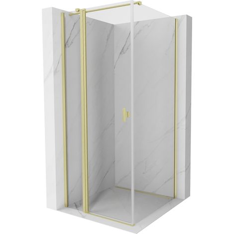 Cabine de douche battante Mexen Mist T 85 x 85 cm, transparent, or brossé - 8A4T-085-085-55-00 (1/5)