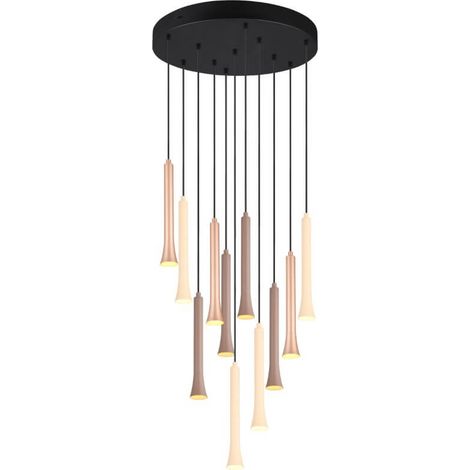 Suspension LED Trio Fiato Ø40 brun/noir 11L 2300-4000K (1/3)