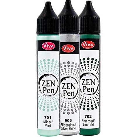 VIVA DECOR KIT ZEN PEN (COULEUR DU CENTRE, 2X28ML) STYLO À PERLE 3D - STYLOS À PERLES POUR CRÉER DES POINTS DE COULEUR EN 3D, BO