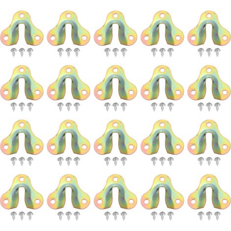 20 crochets pour cadre photo 50x44 mm couleur jaune zinc (1/5)