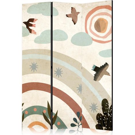 Schermo decorativo artgeist Sun Above the Rainbow beige 135x172 cm