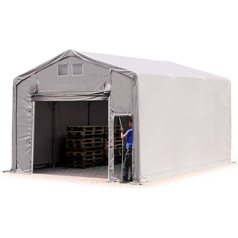6x6m hangar TOOLPORT, PVC 850 N, H. 3m avec porte actionnée par traction (1/5)