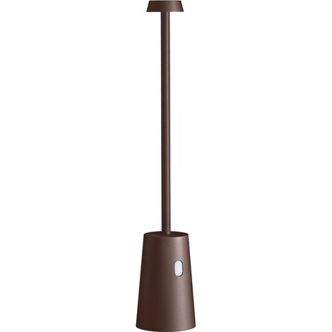 Lampada da tavolo led ricaricabile IP54 mod. Tag colore corten