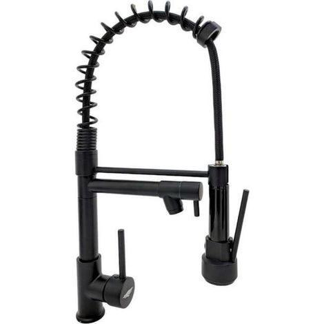 [NON UTILIZZATO] Robinet mitigeur d'évier Robinet de cuisine Robinet d'évier Gutstark Noir