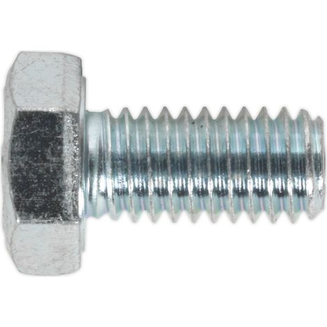 Sealey SS612 8.8 Zinc Plated HT Setscrew M6 x 12mm, DIN 933 - Pack of 50
