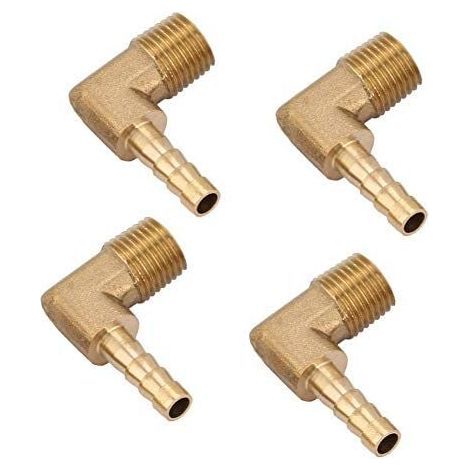 Raccord de tuyau en laiton avec filetage mâle, coude, adaptateur de tuyau G1/4" (G1/4" 6 mm) (1/4)