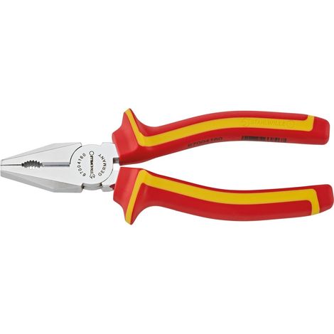 Stahlwille VDE-Kombinationszange L.180mm Kopf verchromt Griffe 2-Komponenten-Griffe (1/4)