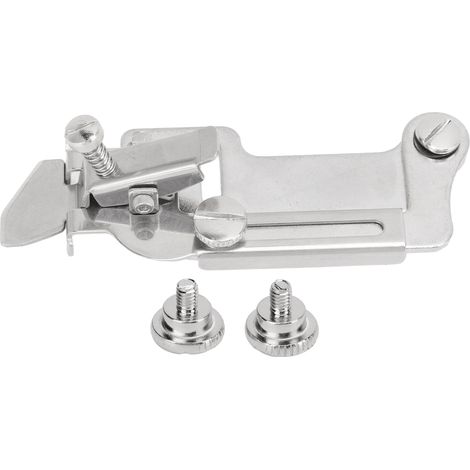 Guide multifonctionnel pour machine à coudre, dispositif anti-roulis, positionneur et protection de bord réglable. (1/5)
