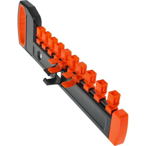 Support pour clés à douille pour boîte à outils, matériel de rangement pour clés à douille, équipement de réparation automobile pour l'organisation d'atelier (1/5)