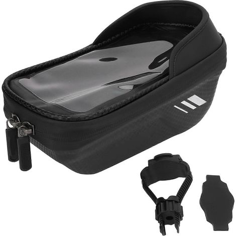 Wasserdichte EVA-TPU-Lenkertasche für Fahrräder, wasserdichte Touchscreen-Halterung für 7-Zoll-Smartphones, robuste Tasche mit Reißverschluss und Sonnenblende, universelle Befestigung für Fahrräder. (1/5)