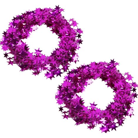 Guirlande Étoilée Avec Fil Métallique - Décoration Festive Pour Arbre De Noël Anniversaire Fête - 2 Rouleaux (1/5)
