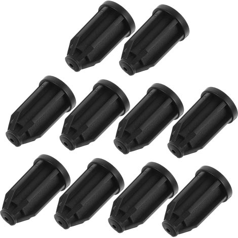 Lot de 10 protections noires silentblocs roulettes meubles (1/5)