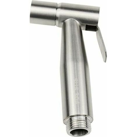 Douchette Bidet pour WC Acier Inoxydable Pulvérisateur de Couches Pulvérisateur à Bidet Manuel pour l\'hygiène personnelle Douche Salle de Bain WC -Argent (1/4)