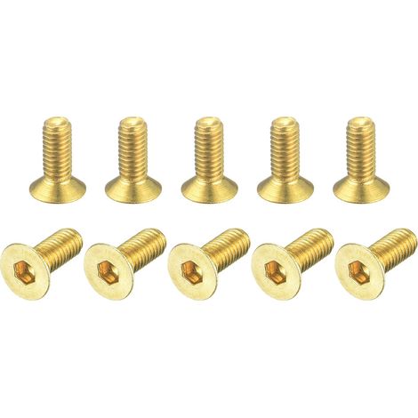 50Pcs Tête Prise Capuchons Vis M3-0.5 x 8mm Laiton (1/5)