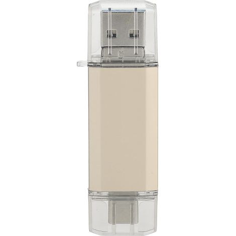 USB 3.0-Flash-Laufwerk aus goldfarbener Aluminiumlegierung, 16 GB schneller Speicher, dreifache Kompatibilität (1/5)