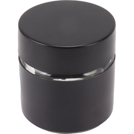 Boîte à café en acier inoxydable avec couvercle en verre, récipient de conservation pour grains de café, boîte de conservation hermétique pour aliments de cuisine, noir (1/5)