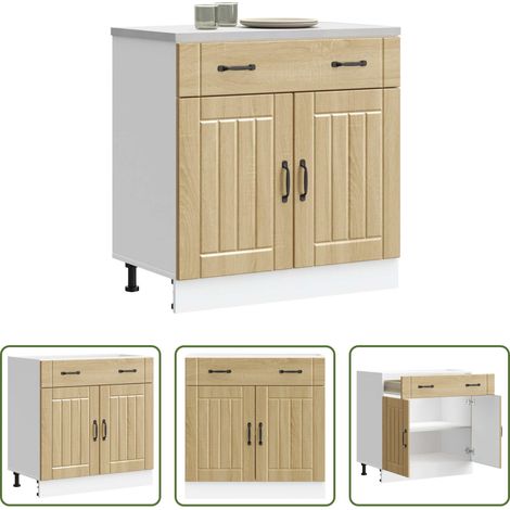 Küchenmöbel -  Küchen-Unterschrank Lucca Sonoma-Eiche Holzwerkstoff