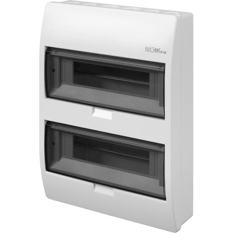 Elegante cuadro de distribución de superficie tipo EP 2/24, número de módulo 24, terminal IP40 (1/4)