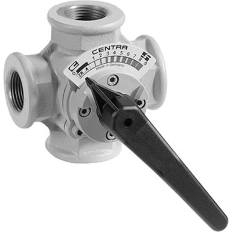 Resideo Mezclador de manguito de cuatro vías ZR GG 20, gris, PN 6 DN 20, ZR20MA