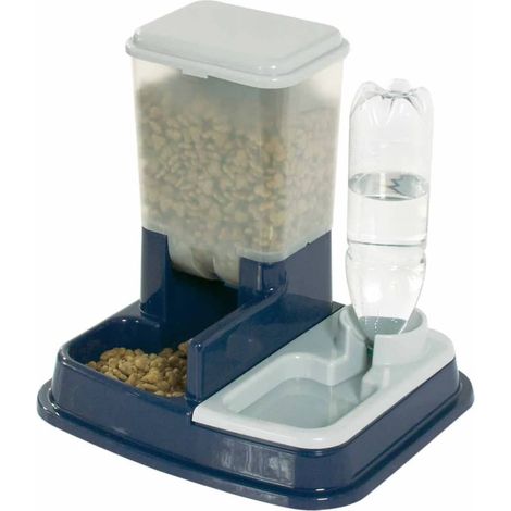 FLAMINGO Distributore di Acqua e Cibo per Animali Duo Max Blu 5344046 (1/2)