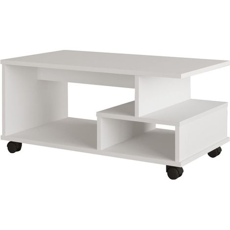 Tavolino in legno "MIN9" - 90 x 51 x 42 cm - Bianco