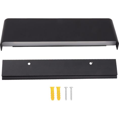 Applique murale LED rectangulaire en aluminium noir 31cm éclairage chaud moderne pour salon chambre couloir design élégant (1/5)