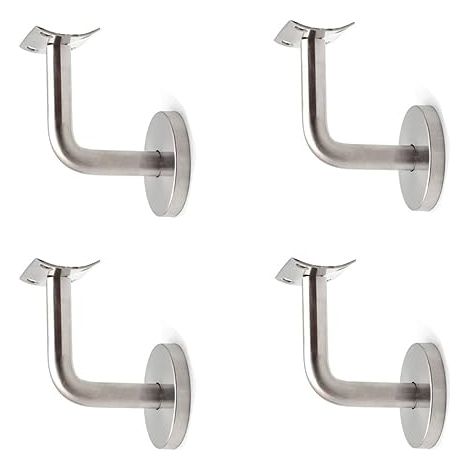Pièces Mains Courantes Supports Muraux, Support de Main Courante, pour la Protection de Sécurité Dans les Cages D'escalier, Couloirs, Salles de Bain, etc(Argent) (1/5)