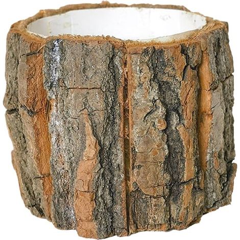 Zimmerpflanzgefäß – Dekorativer Topf – Verschönert Pflanzen – Wasserdichte Innenauskleidung – 13,9 x 11,2 x 13,9 cm – Natur (1/5)