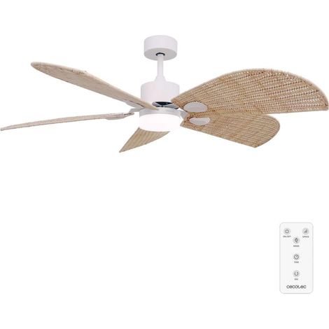 [NON UTILIZZATO] Ventilatore da soffitto de con motore incorporato dc de 40w, 52 pollici, luce led de 18w, timer regolabile tra 1/2/4 e 8 ore, modalità inverno-estate, 6 velocità da selezionare.