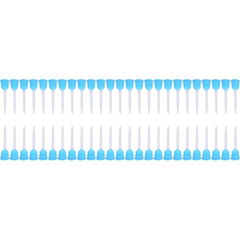 50 embouts mélangeurs époxy pour applicateur de colle, accessoire dentaire, bleu, ratio 1:1 (1/5)