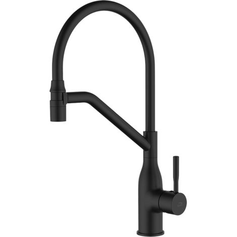 Rubinetto Lavello Nero  Beccuccio Flessibile a U, Design Moderno ed Ecologico (1/3)
