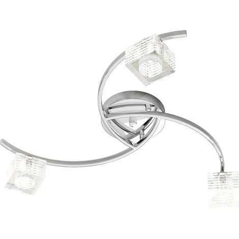 Plafoniera Contemporanea Metropolitan Metallo Cromo Vetro Trasparente 3 Luci G9 (1/3)