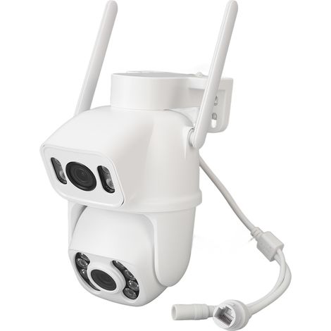 Sicherheitskamera mit WLAN, Dual-Objektiv (6 MP), Nachtsicht, HD-Qualität, 110–240 V, Bewegungserkennung, EU-Stecker, für den Außenbereich (1/5)