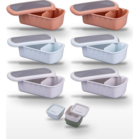 Set 6 Lunchbox et 3 boîtes à sauce Fackelmann Storage (1/5)