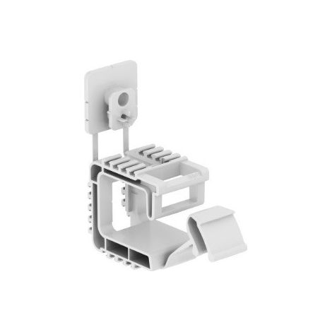 OBO Bettermann Support de collecte Grip avec contour de jonction 10x NYM3x1,5 polypropylène gris clair RAL 7035, 2205380