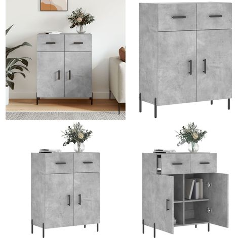 Sideboard Betongrau 69,5x34x90 cm Holzwerkstoff - Sideboard - Wohnzimmermöbel - Holzmöbel - Grau - Modern - Home & Living (1/5)