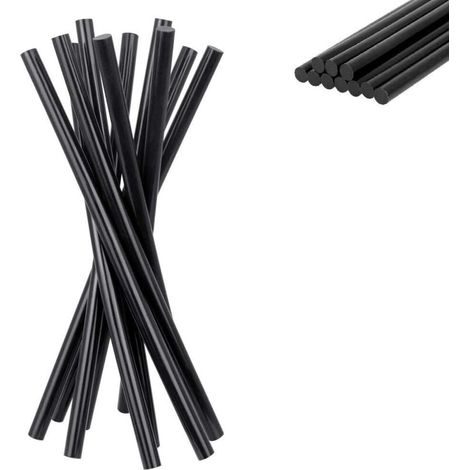 Lot de 50 Bâtons de Colle Chaude 270 x 11 mm Colle Carrosserie Automobile Extra Forte Bâton de Colle Thermofusible pour Pistolet à Colle Répartition de Débosselage Voiture Tissu Plastic - Noir (1/4)