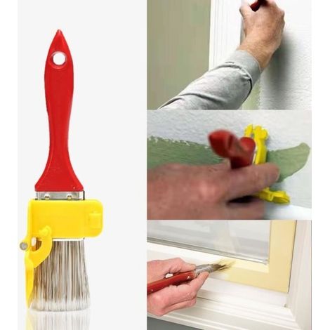 Pinceau de bordure pour peinture latex - QINGQUE - 21x5.4x3 cm - Poils en PET - Manche en bois (1/4)