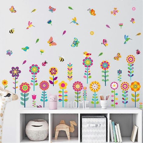 (F) Stickers muraux, autocollants muraux pour chambre d'enfant, garderie, salon, adhésifs muraux pour la maison (1/4)