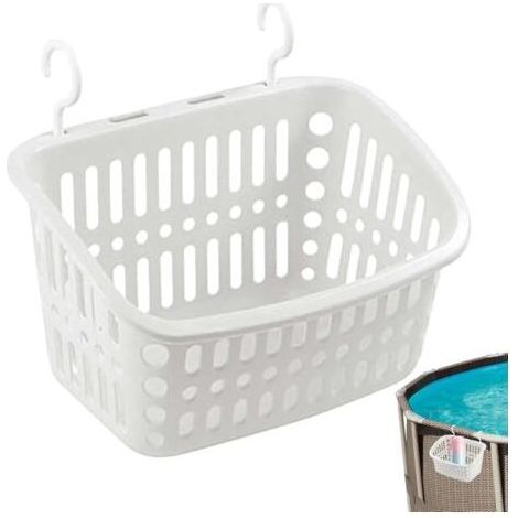 Piscines Panier de rangement pour piscine Accessoires de piscine portables, support panier de piscine extensible pour buanderie, salle de bain, cuisine, jardin (1/5)