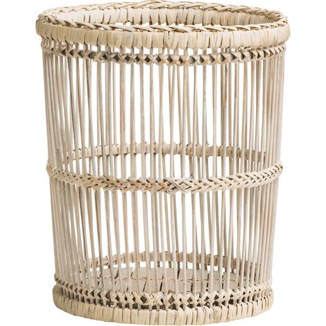 Premier Housewares Rustic White Washed Waste Bin (1/2)