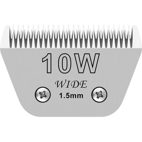 Lames Amovibles de 10W de Large pour Le toilettage des Animaux,compatibles avec A5,KM10/45/A5,Longueur de Coupe 1/16 Pouce (1,5 mm) (1/5)